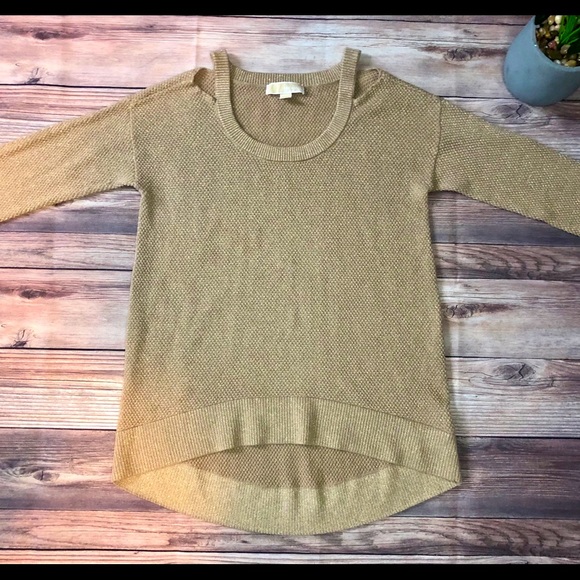 Michael Kors | Medium | Gold | cold-shoulder top - Picture 1 of 13